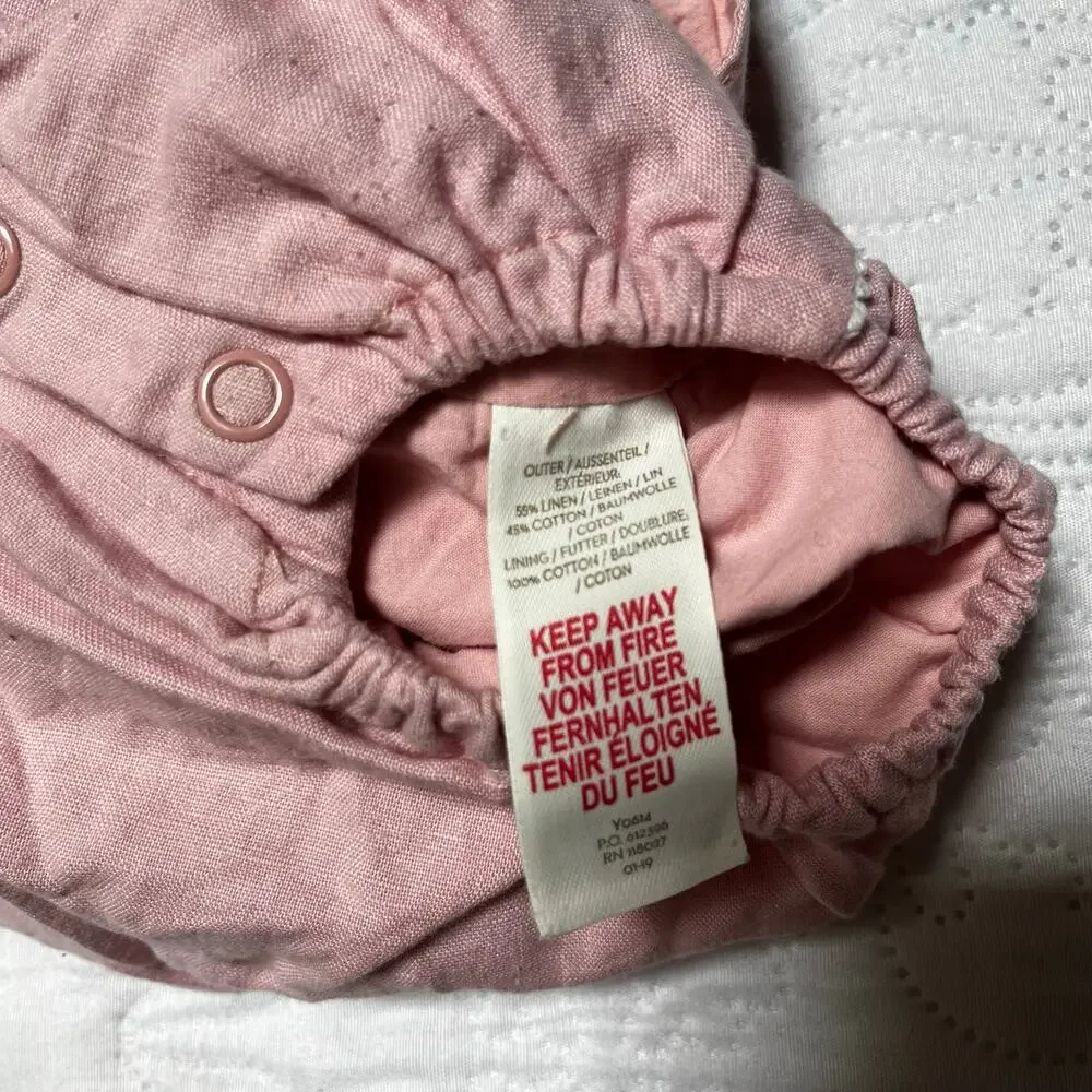 Baby Boden Embroidered Linen Blend Bubble Romper 18-24m